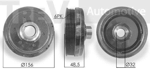 TREVI AUTOMOTIVE skriemulys, alkūninis velenas PC1164